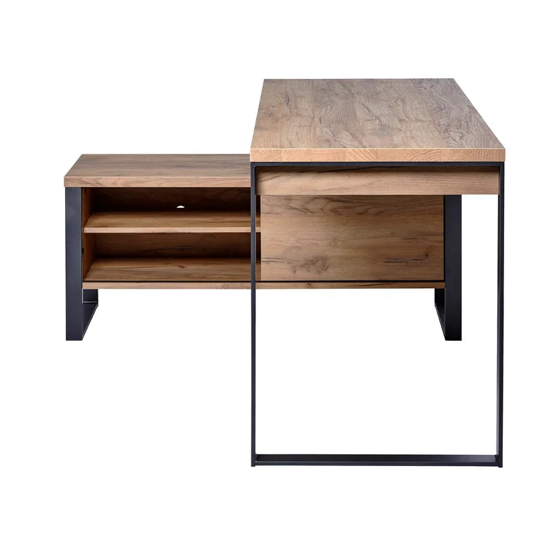 FURNISHIAA Solid Wood Reversible L Shaped  Computer Table for Home & Office (Copy) . (Copy) - Furnishiaa -  -